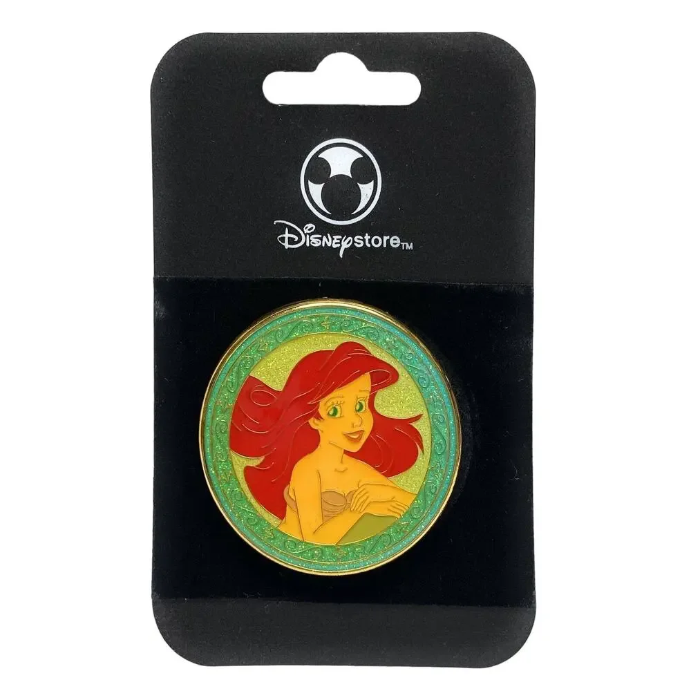 Disney Store Exclusive Princess Ariel Compact Mirror Pin 2008 Collectible LE